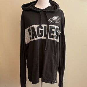 47 Brand Black and Gray Eagles Long Sleeve Tee